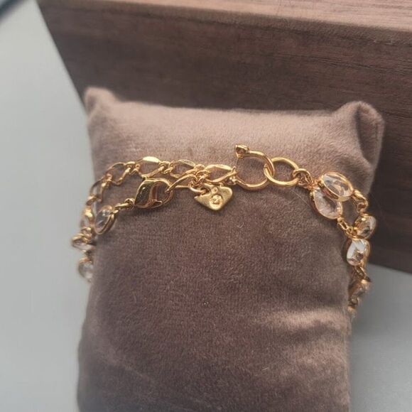 SWAROVSKI Gold-toned Clear Crystal Bezel Bracelet - Picture 4 of 8